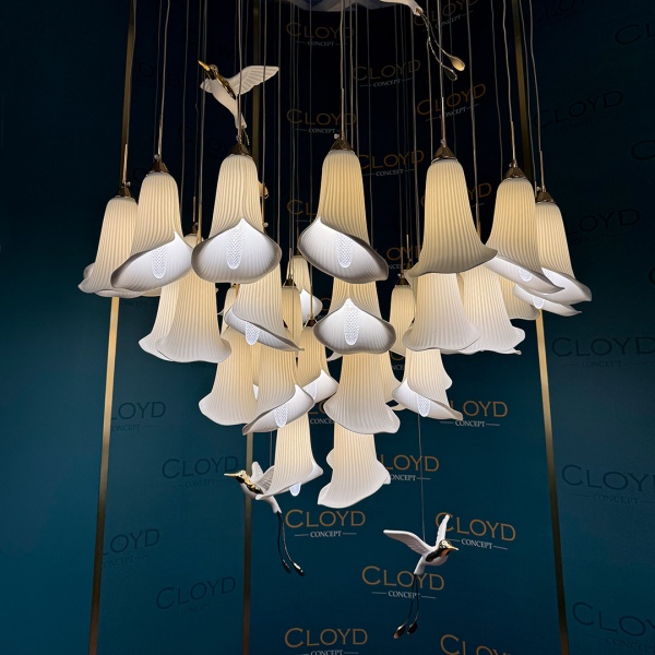 Люстра Cloyd OSANNA C41 / выс. 200 см - керамика - белый (арт.11897) от интернет-магазина IDODOM.RU