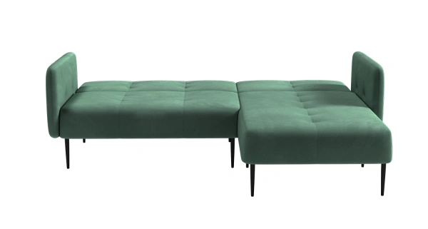 Monaco диван-кровать с шезлонгом, с подлокотниками, бархат зеленый 19 от интернет-магазина IDODOM.RU