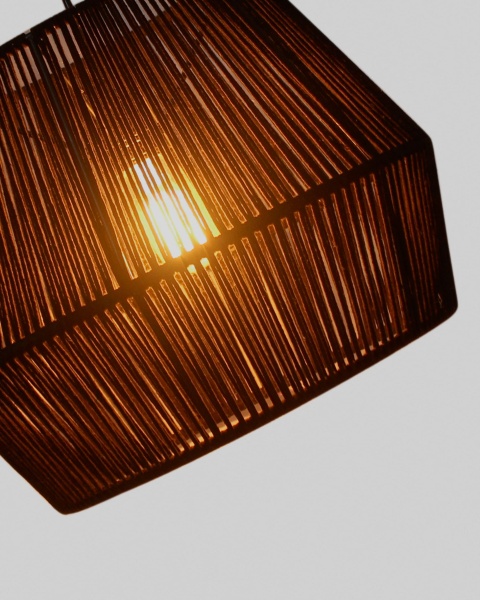 Потолочный плафон из хлопка Cantia с черной отделкой Ø 36,5 см от интернет-магазина IDODOM.RU