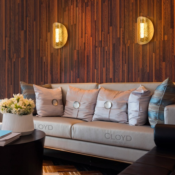 Бра Cloyd CARUDO W1 / золото - янтарн. стекло (арт.20370) от интернет-магазина IDODOM.RU