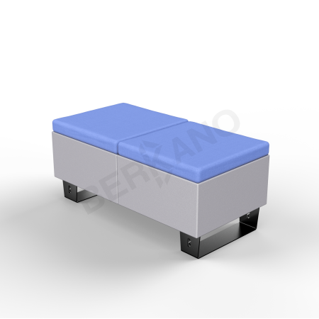 Скамейка Brick 120 Concrete Gray, Navy