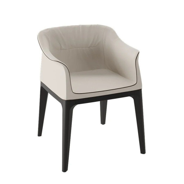 Кресло Mido массив, экокожа платиновый от интернет-магазина IDODOM.RU