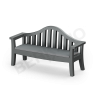 Скамейка Province Coal Black, Gray