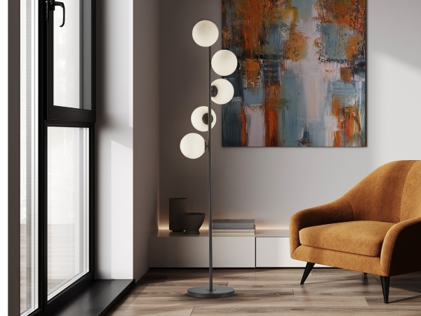 Торшер Inoa 5L черный-опал от интернет-магазина IDODOM.RU