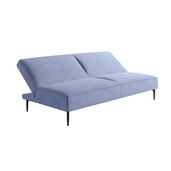 Este диван-кровать трехместный, прямой, без подлокотников, велюр серый Velutto 46 от интернет-магазина IDODOM.RU