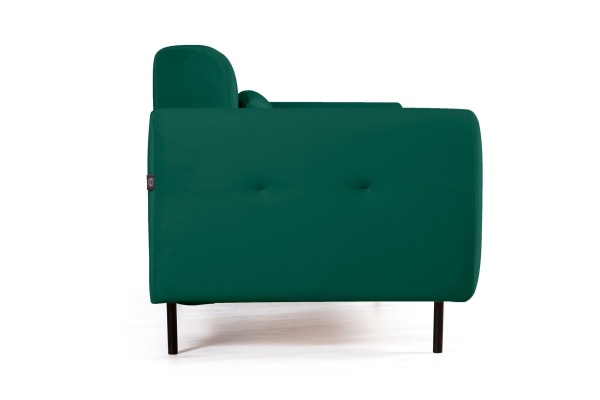 Siena диван-кровать прямой с подлокотниками, бархат зеленый 19 от интернет-магазина IDODOM.RU