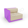 Диван угловой Fame с подушкой Deep Violet, Bone Brown