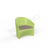 Кресло Oasis зеленого цвета, аксессуар молочного цвета
