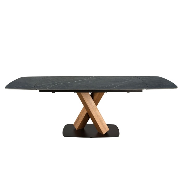 Раздвижной обеденный стол 1149 из керамики с мраморной отделкой и ореха от интернет-магазина IDODOM.RU