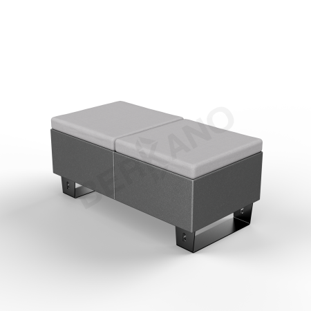 Скамейка Brick 120 Coal Black, Gray