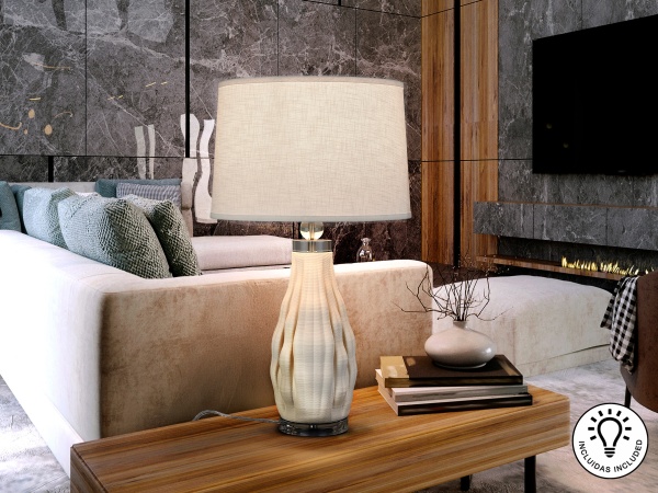 Tessa Настольная лампа 1L белая керамика от интернет-магазина IDODOM.RU