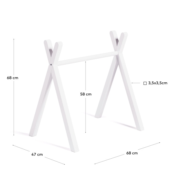 Maralis Детская напольная вешалка-вигвам из массива бука с белой отделкой от интернет-магазина IDODOM.RU