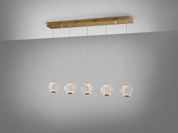 Линейный подвес Austral LED 5L золото от интернет-магазина IDODOM.RU