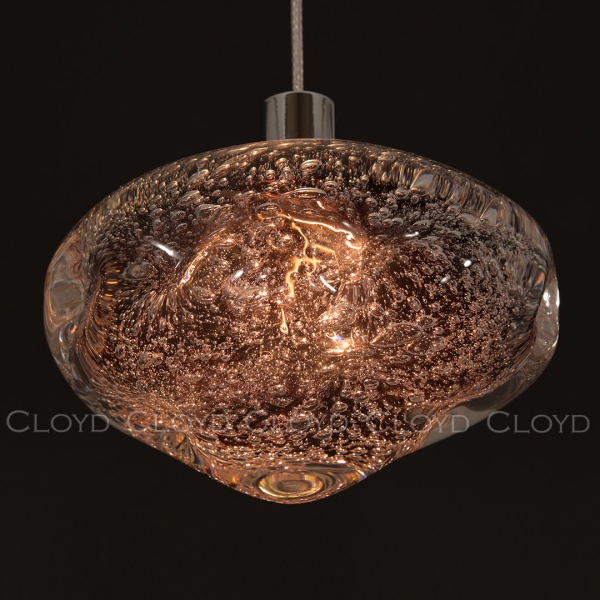 Подвесной светильник Cloyd VOCAL P1 / хром - розовое стекло (арт.11346) от интернет-магазина IDODOM.RU