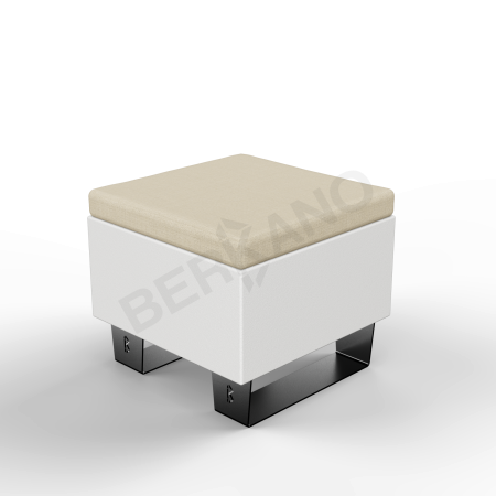 Скамейка Brick 60 Snow White, Bone Brown
