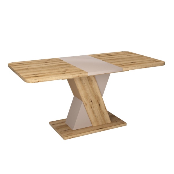 Стол раскладной Bruno (120+40) дуб эвок прибрежный/глиняный серый от интернет-магазина IDODOM.RU