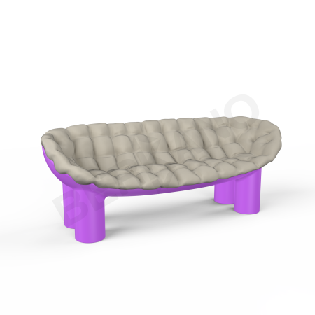 Диван SLON Deep Violet, Bone Brown