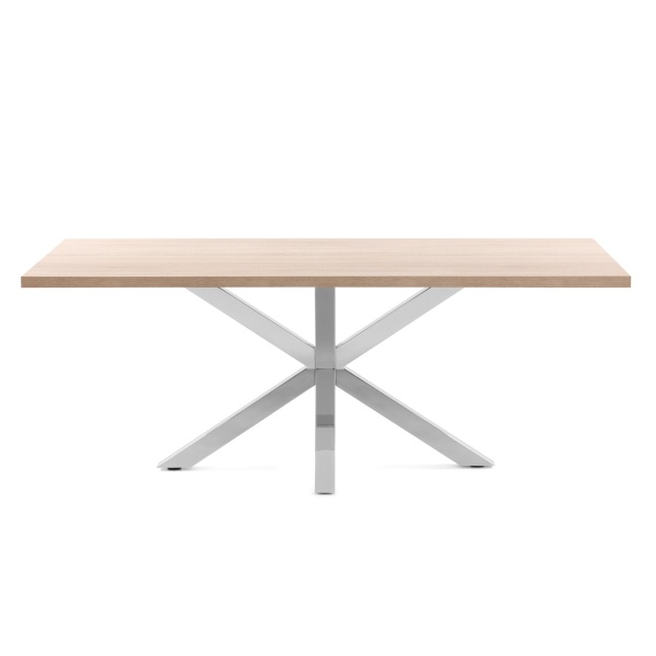 Стол обеденный Arya натуральный на хромированных ножках 200x100 от интернет-магазина IDODOM.RU