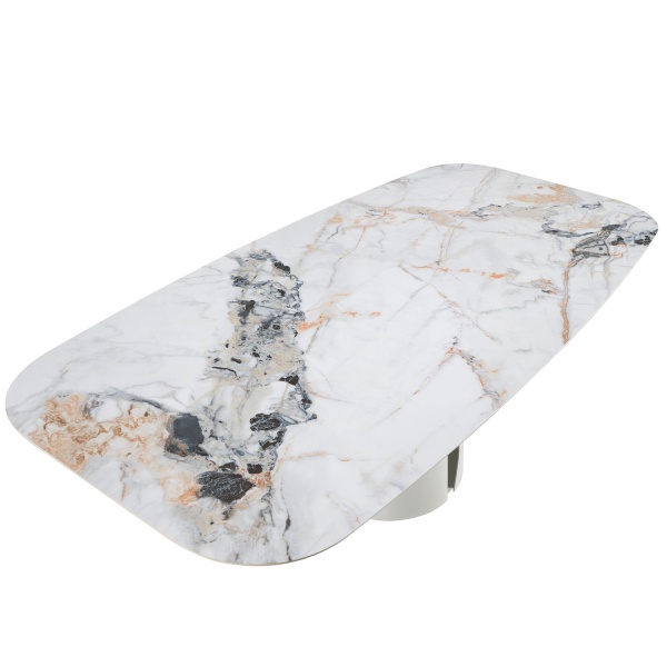 Обеденный стол 1135/DT957 из керамики в мраморной отделке Oval Barrel от интернет-магазина IDODOM.RU