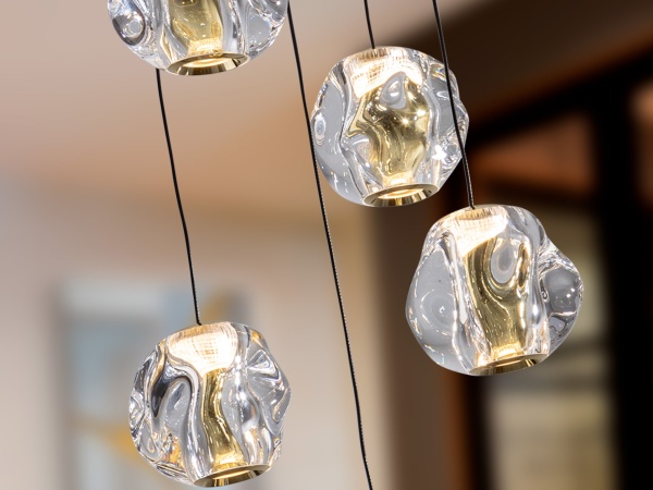 Люстра Zaria 5L- черный/золотой D30 DIM от интернет-магазина IDODOM.RU