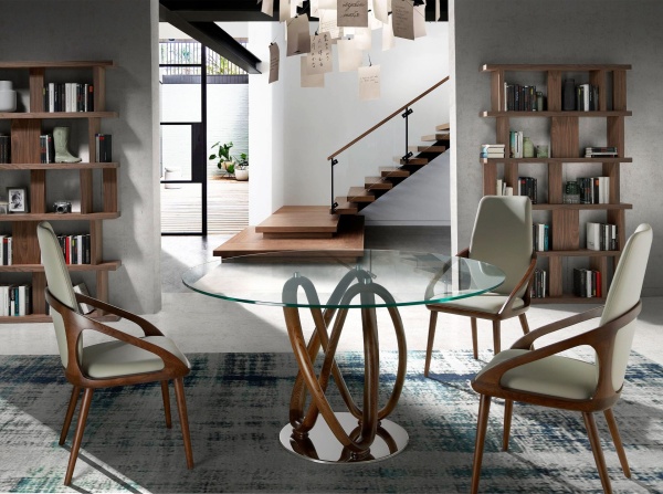 Круглый обеденный стеклянный стол DT801 /1021 Ø120 от интернет-магазина IDODOM.RU