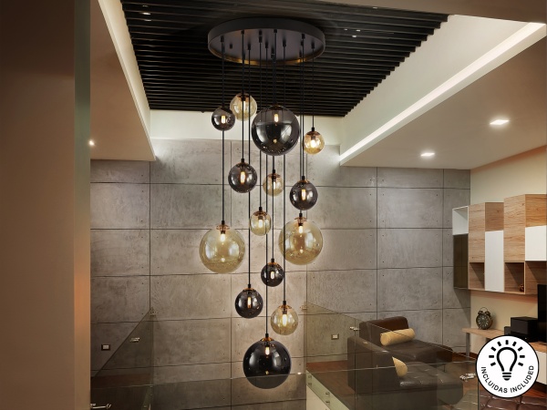 Люстра Dark 14L черная-латунь от интернет-магазина IDODOM.RU