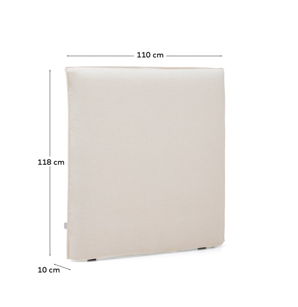 Изголовье кровати Jaira из белого шенилла со съемным чехлом для кроватей шириной до 90 см от интернет-магазина IDODOM.RU