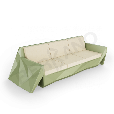 Диван Quaro с подушками Olive Green, Bone Brown