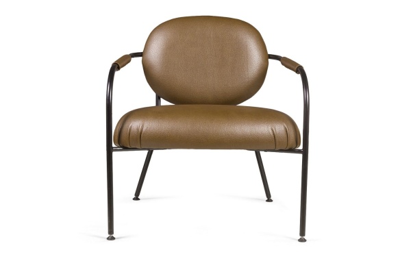 Лаунж кресло EGO, искусственная кожа, темно-коричневый от интернет-магазина IDODOM.RU