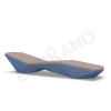 Шезлонг Quaro с подушками Wave Blue, Cappuccino