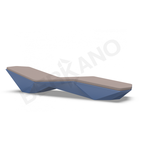 Шезлонг Quaro с подушками Wave Blue, Cappuccino