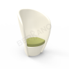 Кресло Harmony бежевого цвета, аксессуар зеленого цвета