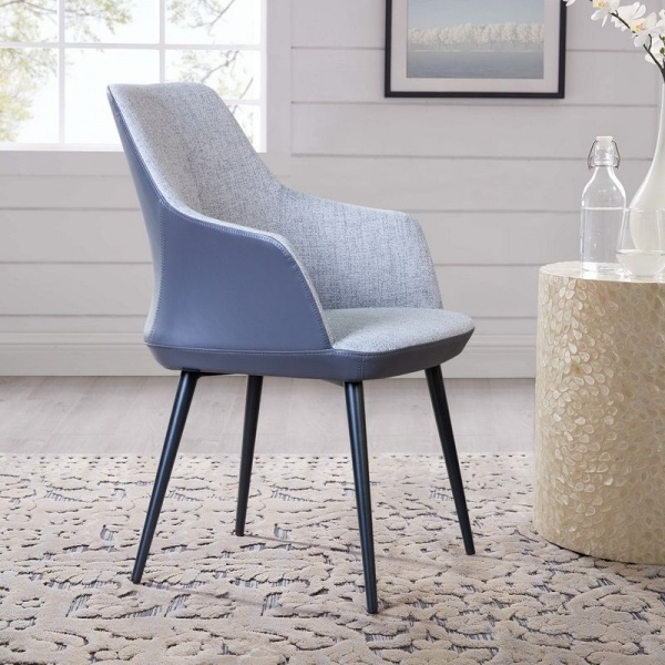 Стул с подлокотниками Франк, рогожка комби серый от интернет-магазина IDODOM.RU