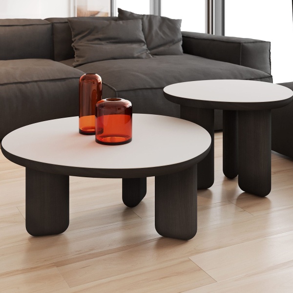 Журнальный столик Momo D600 массив / пластик fenix белый от интернет-магазина IDODOM.RU