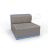 Диван прямой Fame с подушкой Wave Blue, Graphite