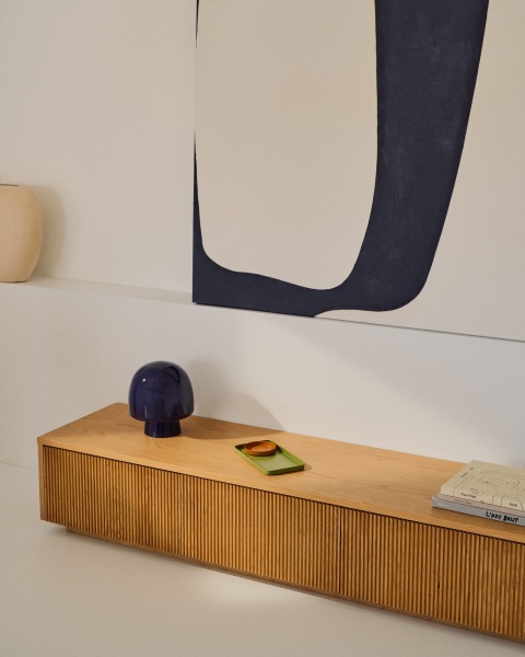 Настольная лампа из синего стекла Reig от интернет-магазина IDODOM.RU