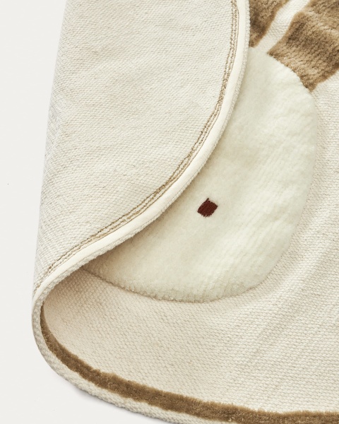 Yanil Круглый бежевый хлопковый коврик с кроликом Ø 100 см от интернет-магазина IDODOM.RU