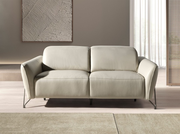 2-местный диван с реклайнером из песочной кожи, модель 6276 от интернет-магазина IDODOM.RU