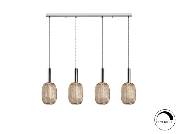 Подвесной светильник Micron 4L хром/золото от интернет-магазина IDODOM.RU