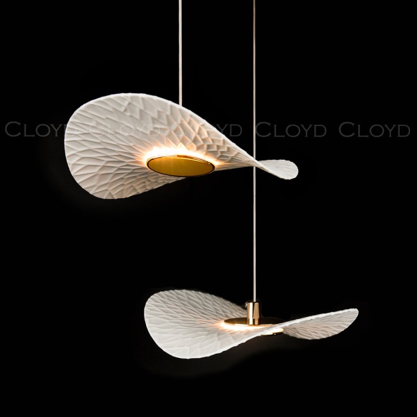 Подвесной светильник Cloyd FLOPPY P1 / Ø20 см - керамика - золото (арт.12501) от интернет-магазина IDODOM.RU