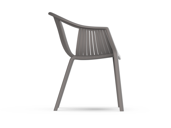 Стул  с подлокотниками EPOS, пластик серый от интернет-магазина IDODOM.RU