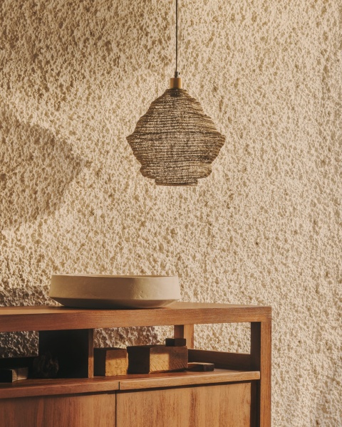 Подвесной светильник Sarraco, металл золотистого цвета Ø 30 см от интернет-магазина IDODOM.RU