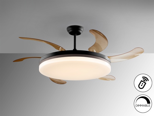 Vento Вентилятор потолочный со светодиодом черный D80/150 DIM от интернет-магазина IDODOM.RU