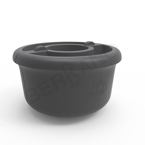 Подвесная цветочная конструкция из двух получаш с креплениями Московская Graphite