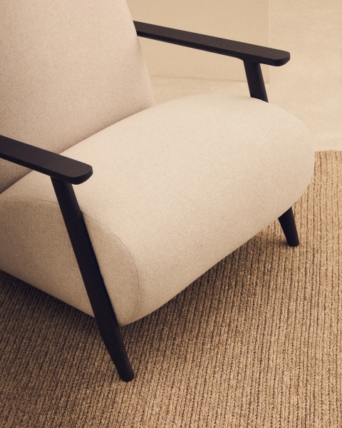 Кресло Meghan из жемчужного шенилла с массивом бука в отделке венге от интернет-магазина IDODOM.RU