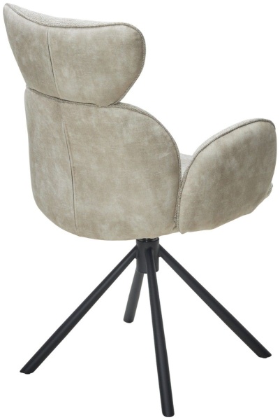 Стул с подлокотниками Harvi комби бежевый, поворотно-возвратный механизм 360 градусов от интернет-магазина IDODOM.RU