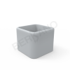 Кашпо Cubo 50 серого цвета