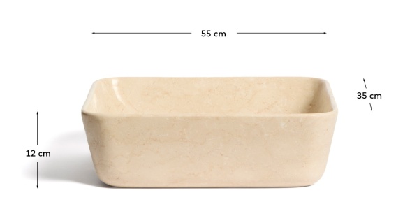 Раковина Darnen из бежевого мрамора 55 x 35 см от интернет-магазина IDODOM.RU