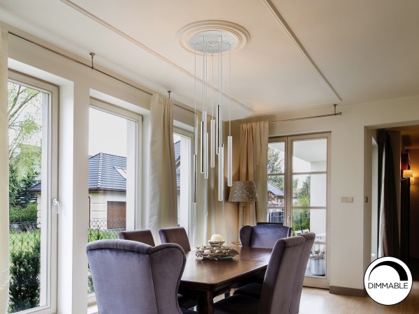 Подвесной светильник Varas 9L белый/хром от интернет-магазина IDODOM.RU