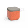 Пуф Grace оранжевого цвета, аксессуар светло-серого цвета